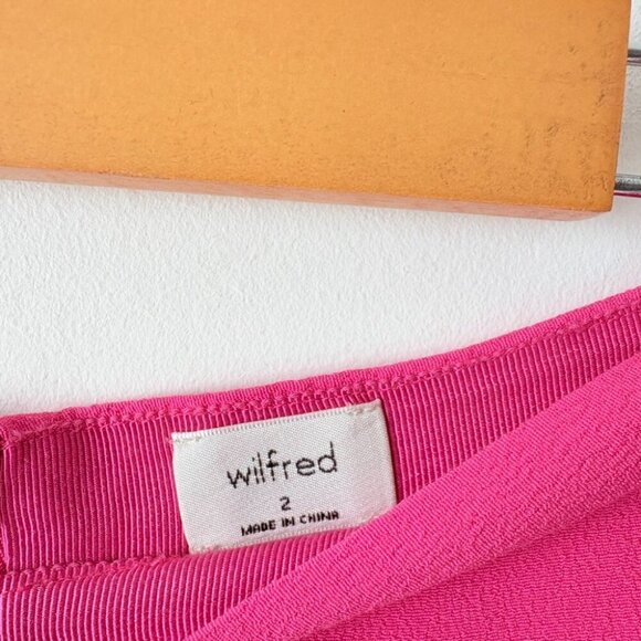 Aritzia Wilfred Midi Skirt Electron Fuschia Pink Size 2 - Picture 6 of 8